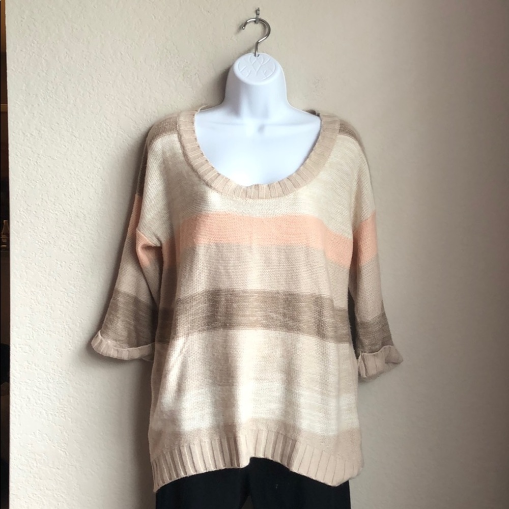 Forever 21 Scoop Neck Horizontal Striped Shirt